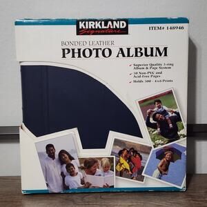 Kirkland Signature Bonded Leather Photo Album Holds 300 4"x 6" Prints - Blue